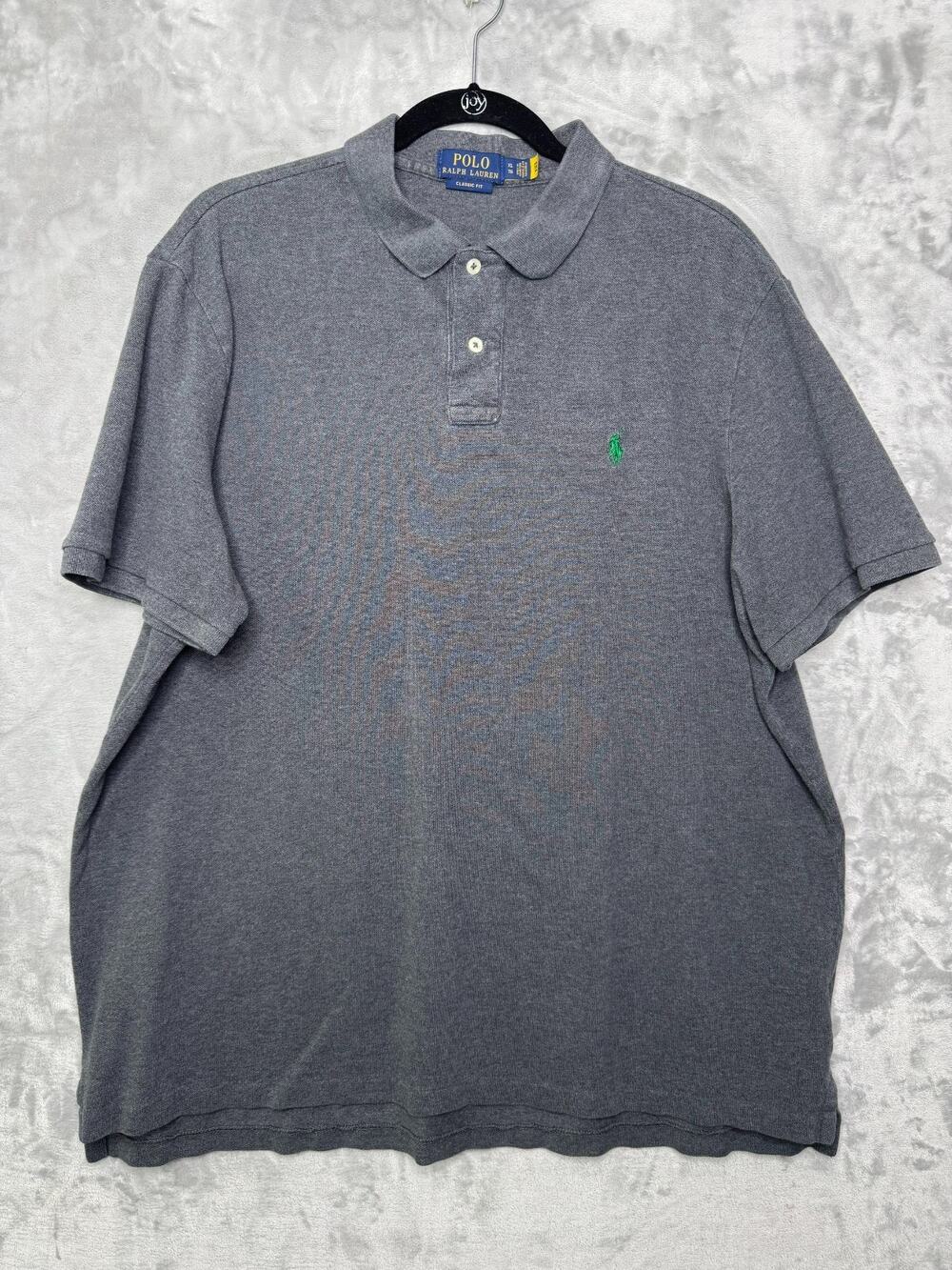 Polo Ralph Lauren Polo Shirt Men XL Dark Gary Classic Fit Pique Cotton Preppy